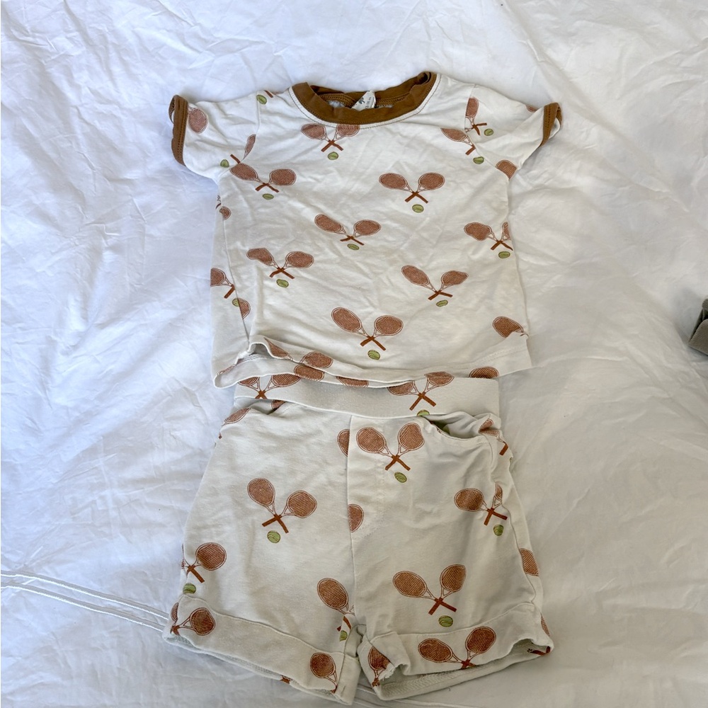 kate quinn baby boy/girl 2 piece sporty tennis matching set, size 12-18 mo